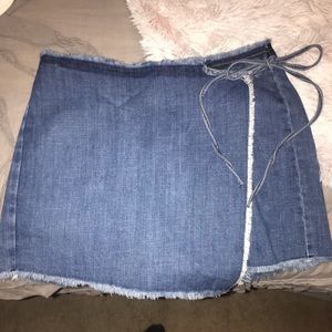 American Eagle Denim Tie Skort